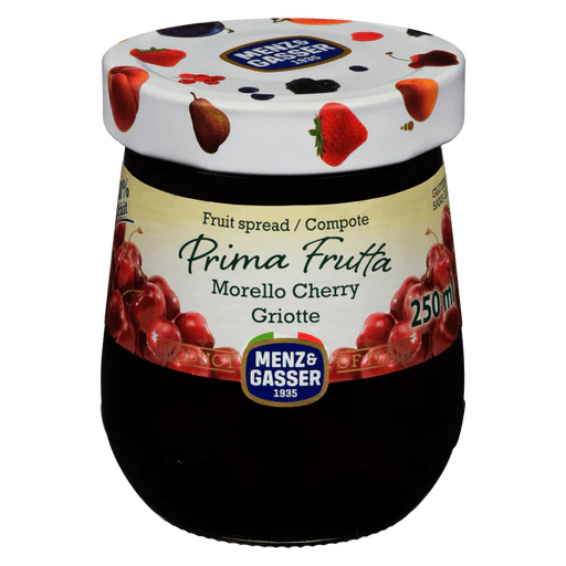 Prima Frutta Morello Cherry Fruit Spread w/ Chunks, 340g