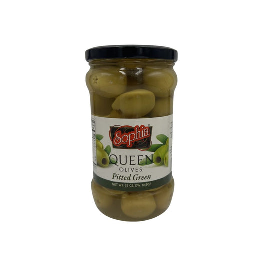 Sophia Queen Olives Pitted Green, 23oz