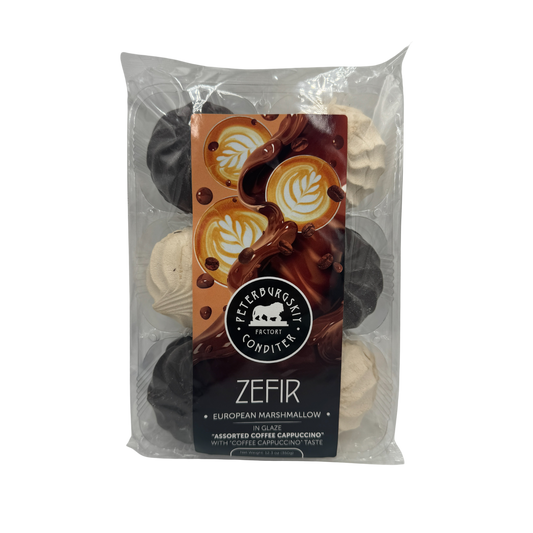 Assorted Coffee Cappuccino Zefir in Glaze, 350g