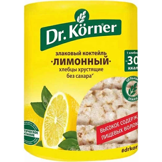 Dr. Korner "Cereal Cocktail" Lemon Crispbread, 100g