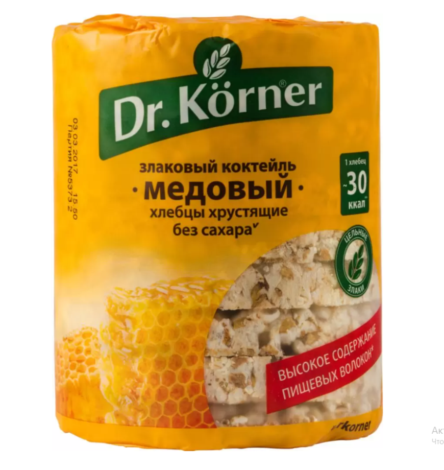 Dr. Korner Crispbread Honey, 100g