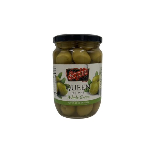 Sophia Queen Olives Whole Green, 23oz