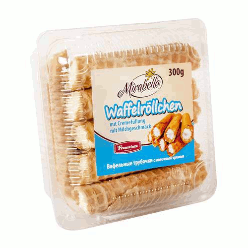 pack of Waffle Rolls w/ Milk Filling, 300g