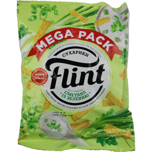 Flint Sour Cream Bread Crisps w/ Herb Flavor, 110g pack