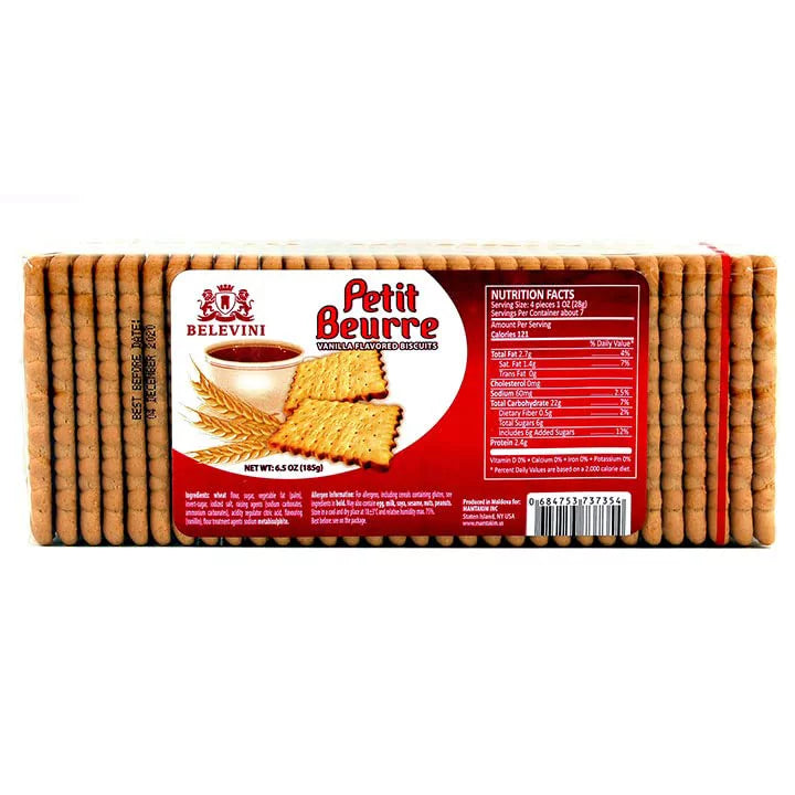 pack of Petit Beurre Vanilla Flavored Biscuits, 185g