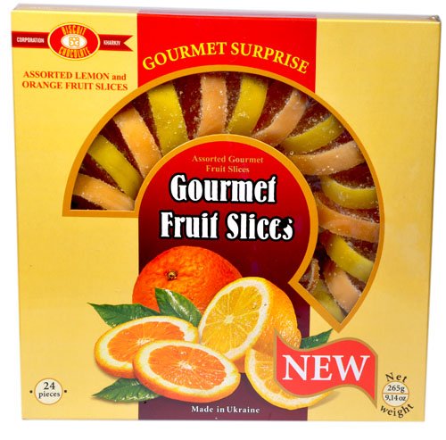 Assorted Gourmet Fruit Slices Lemon-Orange, 265g