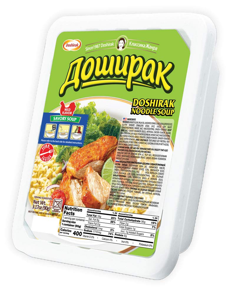 Plastic box of Doshirak Chicken Noodles, 90g