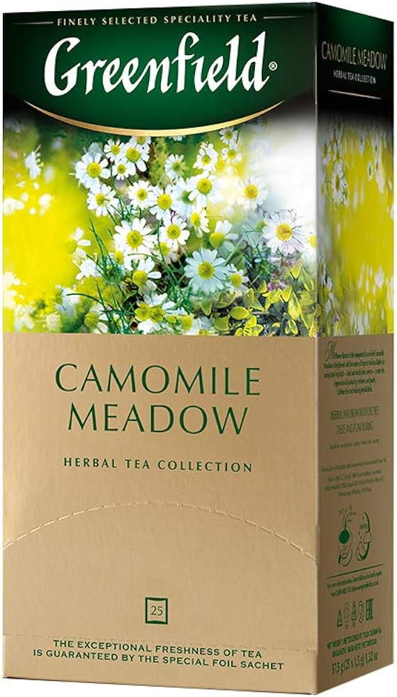 box of Greenfield Camomile Meadow Tea, 25TB