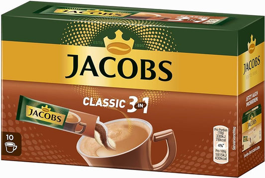 Jacobs 3 in 1 Instant Coffee, 24 Packets