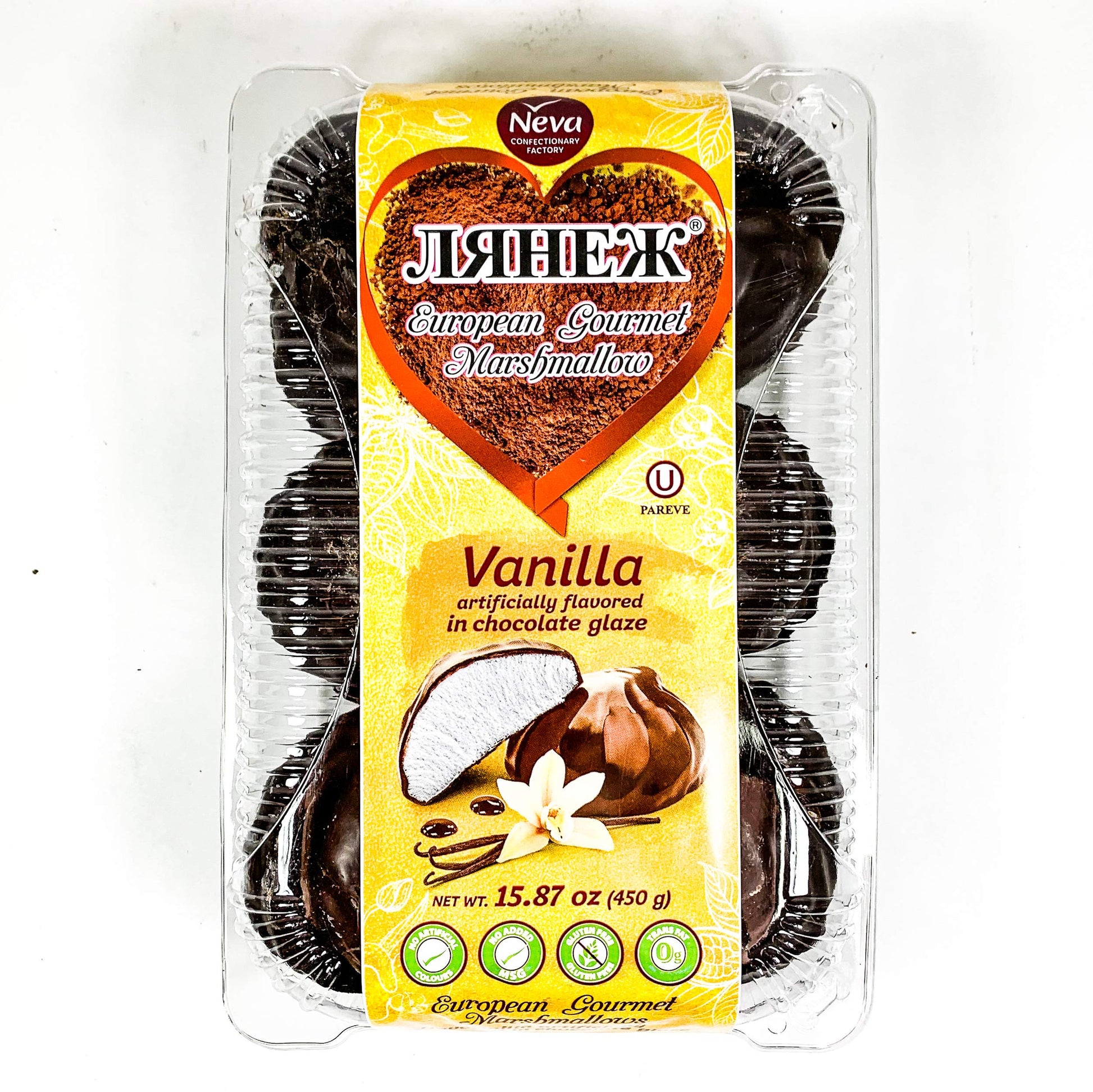 pack of Lanesch Vanilla Zefir in Chocolate Glaze, 450g