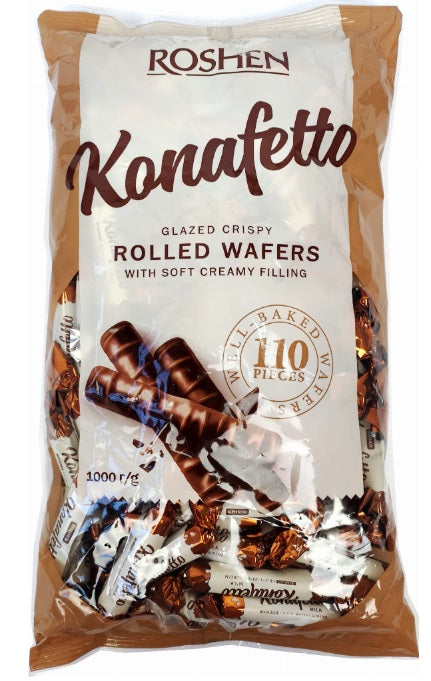 pack of Roshen Konafetto Rolled Wafer Candy, 1kg