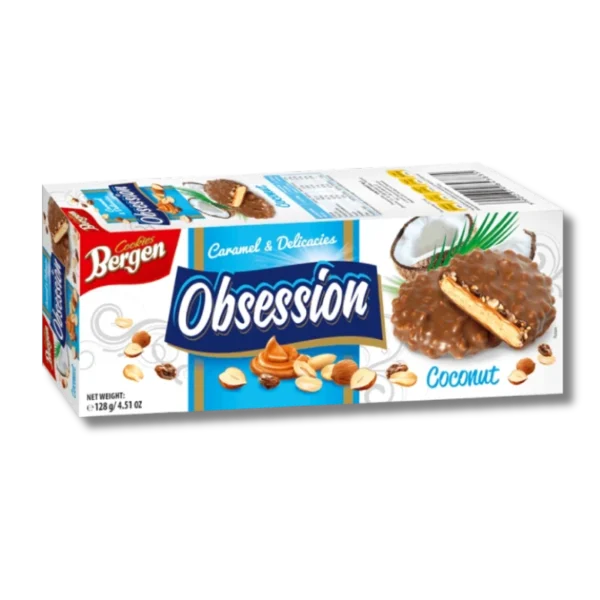 Bergen Obsession Caramel & Delicacies Coconut Cookies, 128g