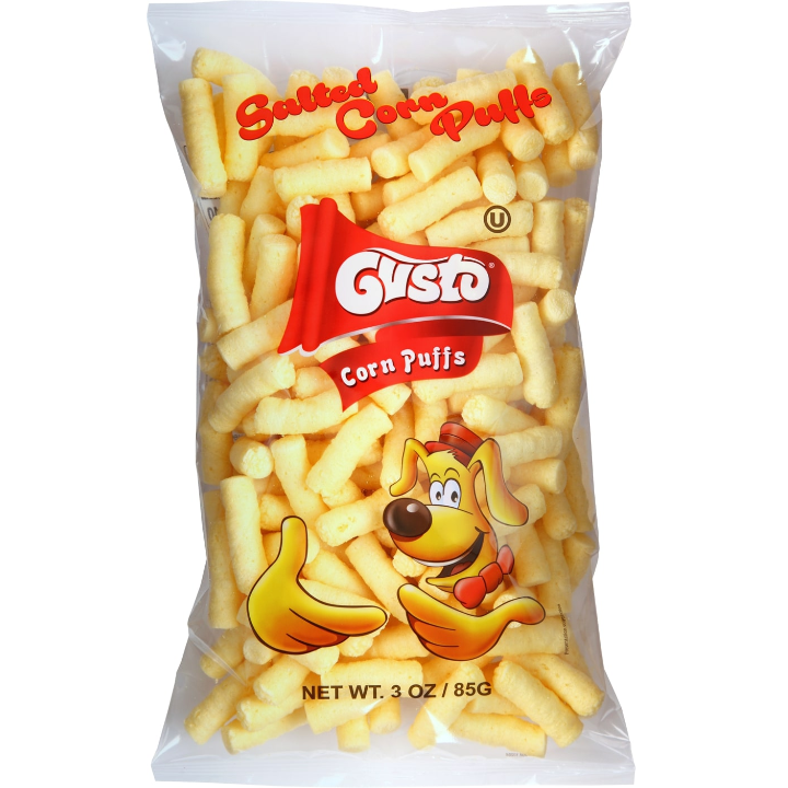 pack of Gusto Salted Corn Puffs, 85g