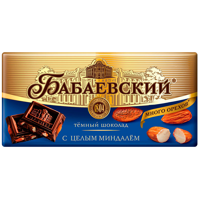 Dark chocolate Babaevsky Almond, 90g