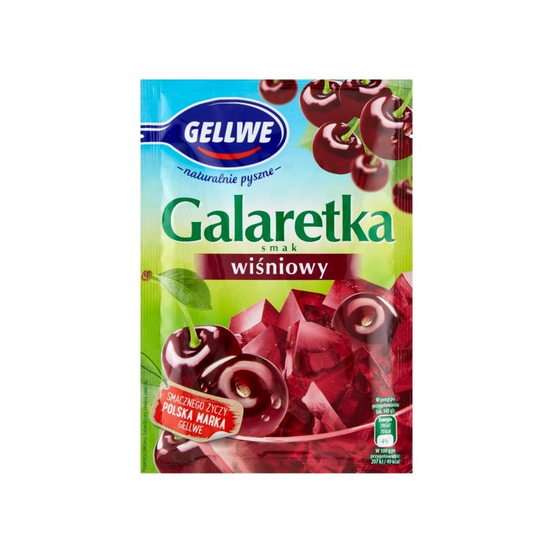 Gellwe Cherry Flavored Jelly Powder, 72g