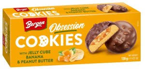 Bergen Cookies w/ Jelly Cube Banana & Peanut Butter, 128g