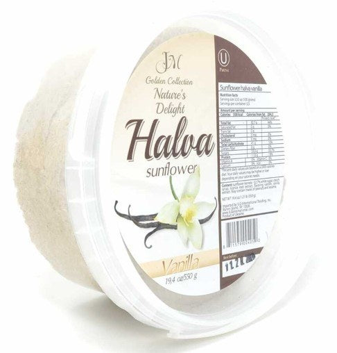 Plastic box of Golden Collection Classic Vanilla Halvah, 550g