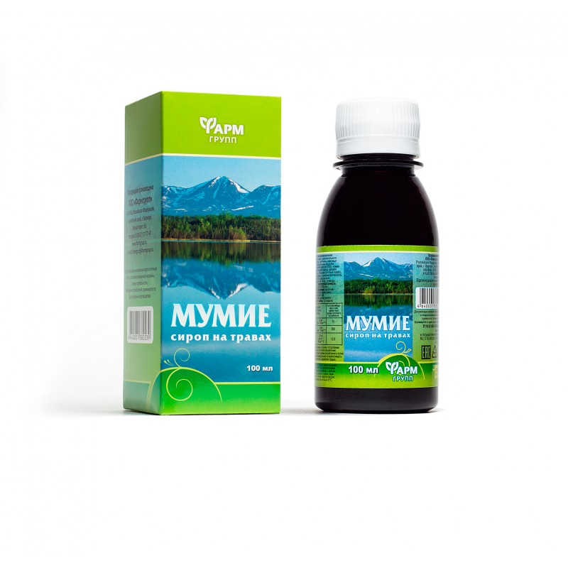 bottle of Mumiyo Herbal Syrup, 100mL