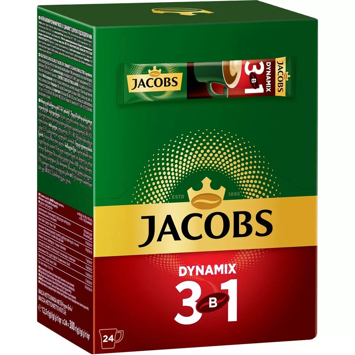 Jacobs 3 in 1 Instant Dynamix, 24 Packets