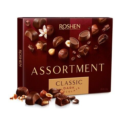 pack of Roshen Assortment Classic Dark Chocolate, 154g