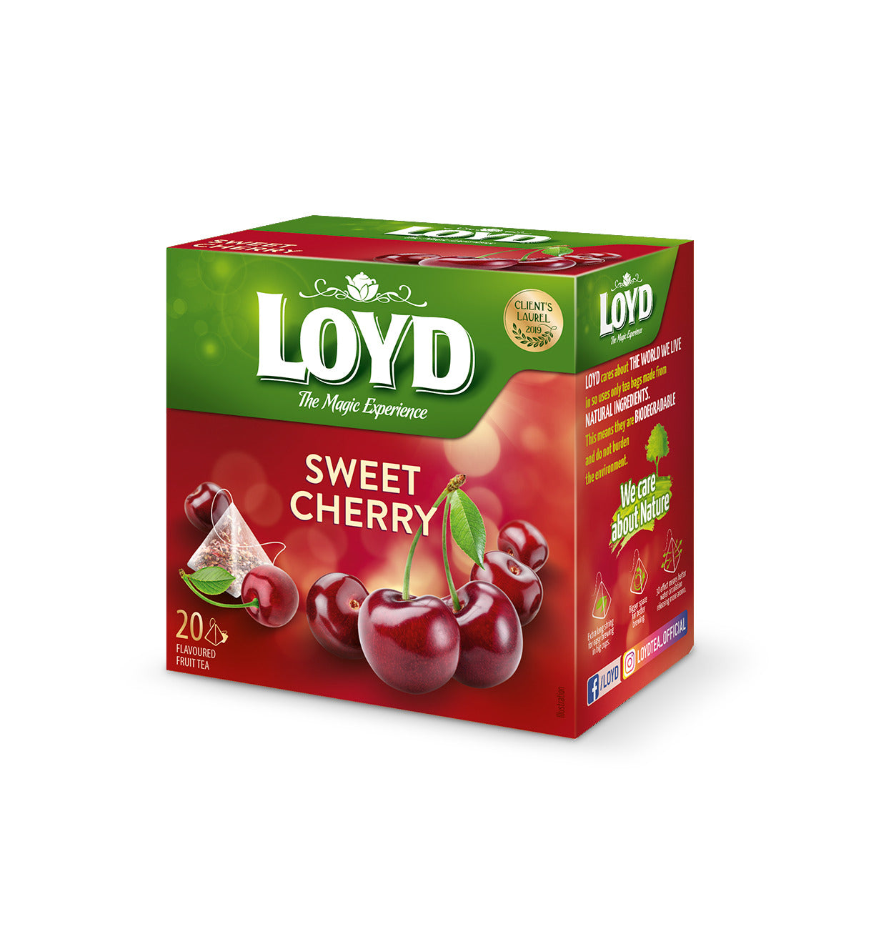 box of Loyd Sweet Cherry Fruit Tea, 20TB