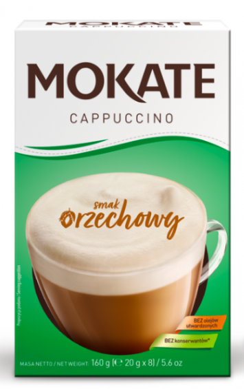 pack of Mokate Cappuccino Hazelnut Powdered Coffee, 8 Sachets