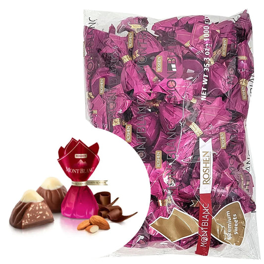 pack of Roshen Mont Blanc Candies w/ Chopped Almonds, 1kg