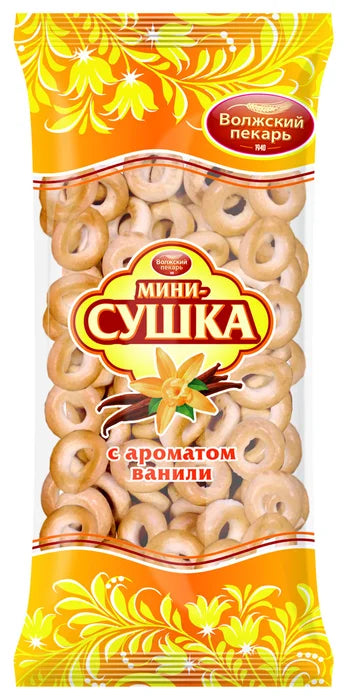 pack of Volzhskiy Pekar Mini Bread Rings w/ Vanilla Flavor, 180g