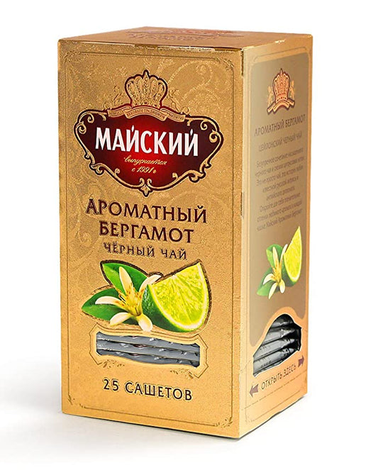 pack of Mayskiy Fragrant Bergamot Black Tea, 25TB