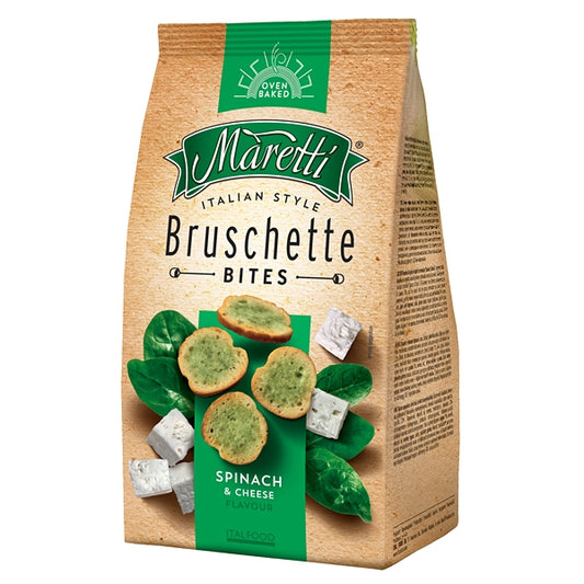 pack of Maretti Spinach & Cheese Flavour Bruschette Chips, 70g