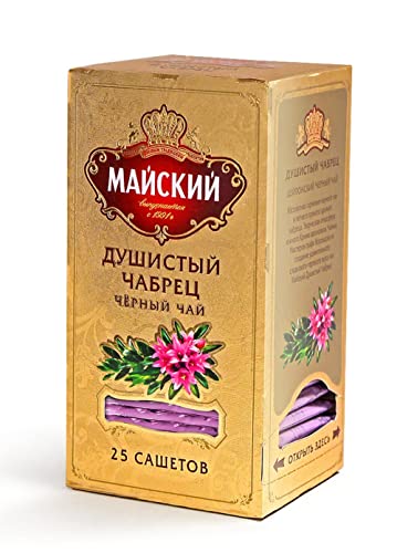 box of Mayskiy Fragrant Thyme Black Tea, 25TB