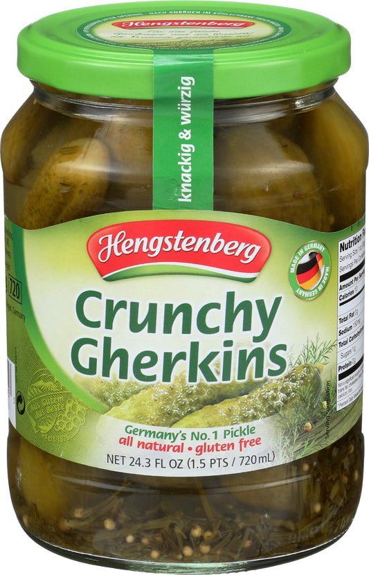 jar of Hengstenberg Crunchy Gherkins, 650g