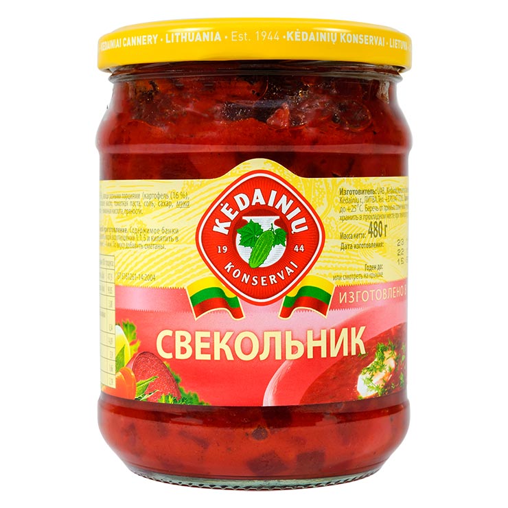 jar of Kedainiu Red Beetroot Soup, 480g