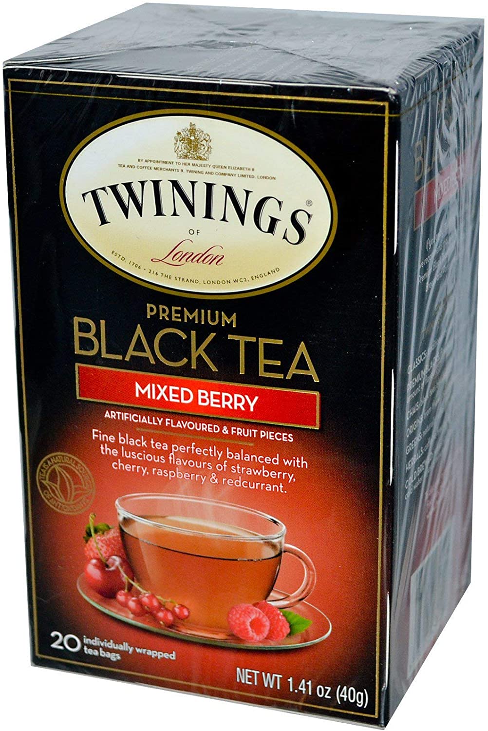 box of Twinings Mixed Berry Black Tea, 20TB