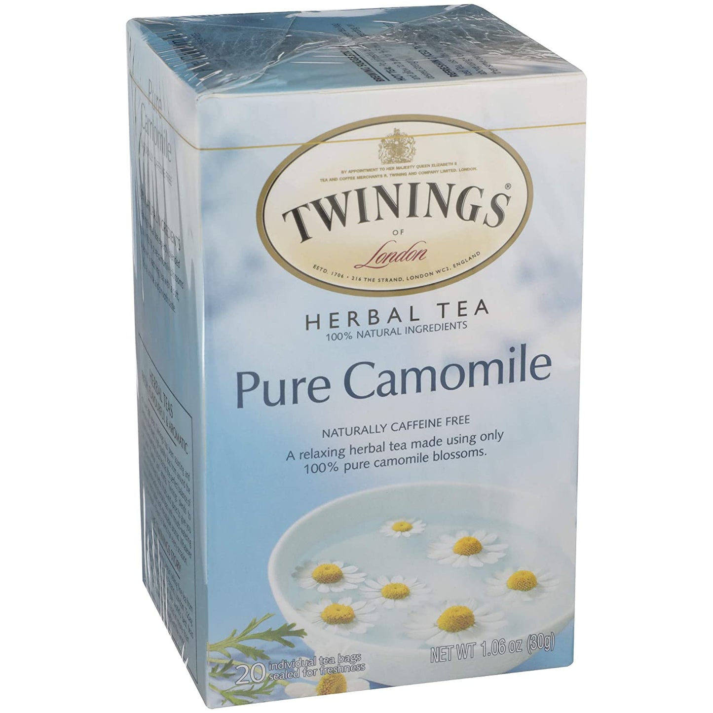 box of Twinings Pure Camomile Herbal Tea, 20TB