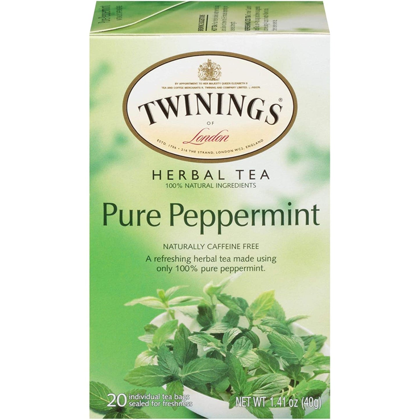 pack of Twinings Pure Peppermint Herbal Tea, 20TB