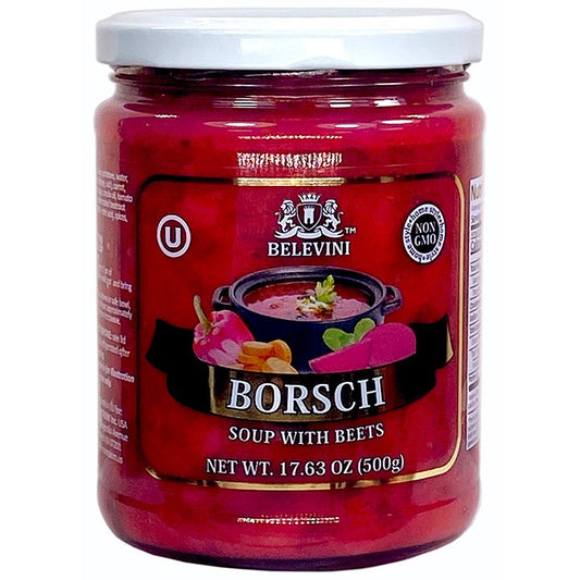 Jar of Belevini Borsch Soup w/ Beets, 500g