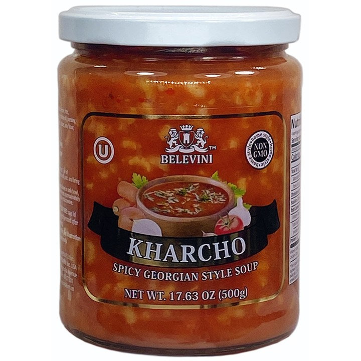 jar of Belevini Kharcho Spicy Georgian Style Soup, 500g