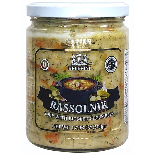 Jar of Belevini Rassolnik Soup w/ Pickled Cucumbers, 500g