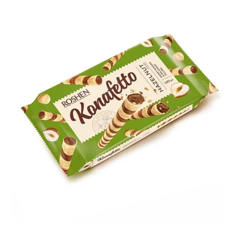 Pack of Roshen Konafetto Hazelnut Crispy Wafers, 140g